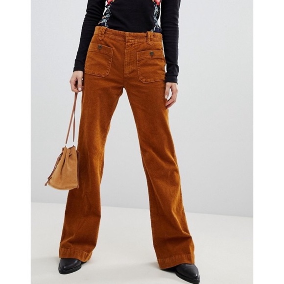 Free People Pants - Free People Wide Leg Corduroy Pants